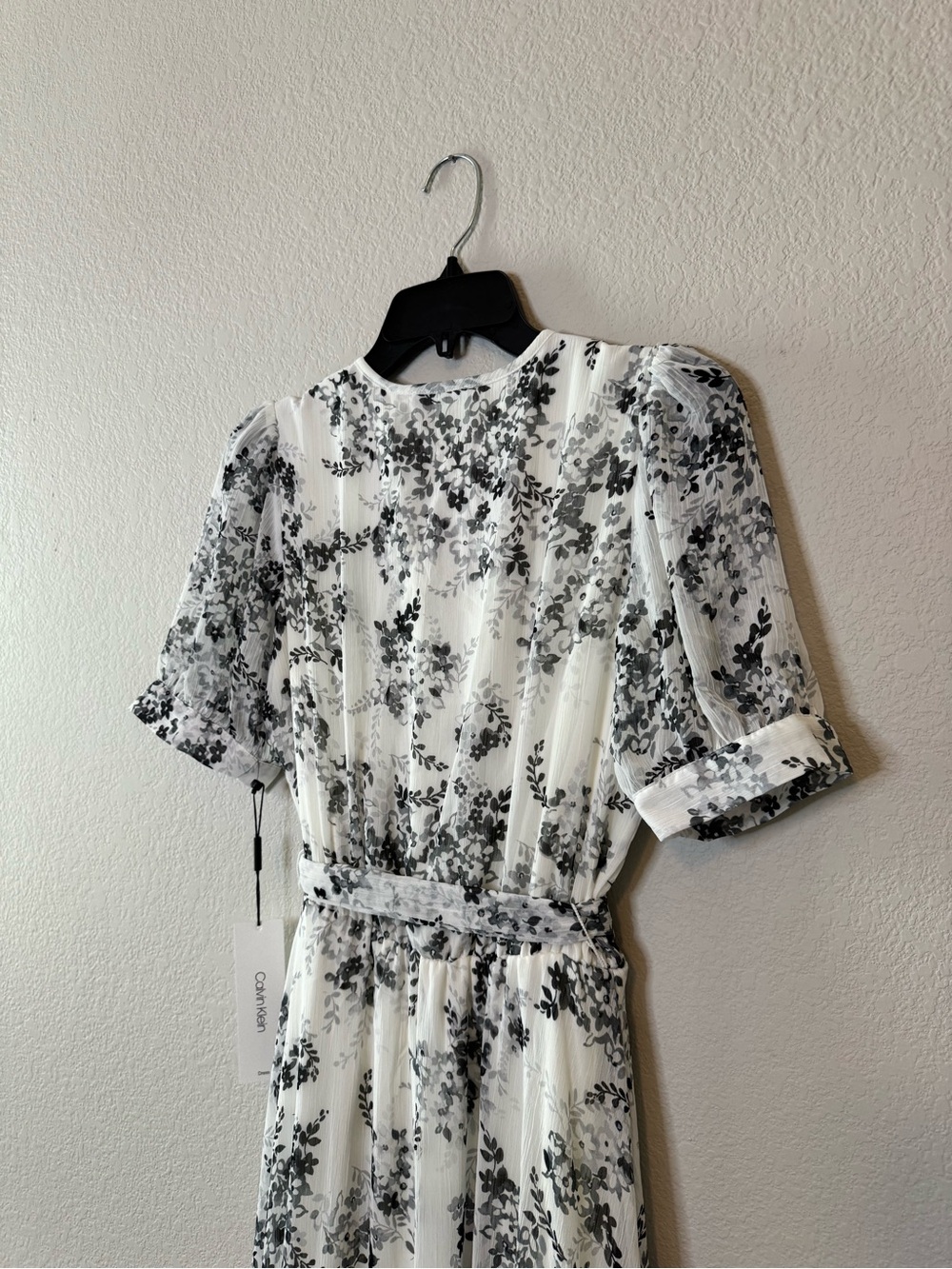 Calvin Klein Floral Chiffon Ruffle Hem Maxi Dress NEW Size 2 - Picture 8 of 13